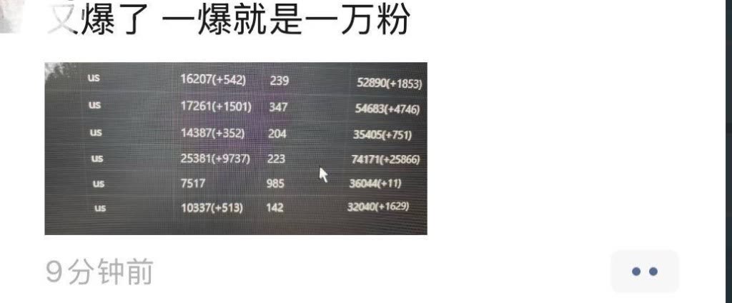 朋友圈：一爆一万粉，账号列表涨粉